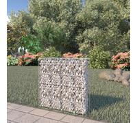 The Living Store Mur en gabion avec couverture Acier galvanisé 80×20×100 cm