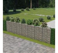 The Living Store Mur en gabions Acier galvanisé 450×30×100 cm
