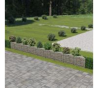 The Living Store Mur en gabions Acier galvanisé 630×30×50 cm