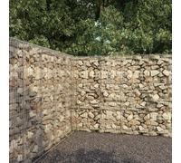 The Living Store Mur en gabions avec couverture Acier galvanisé 300 x 50 x 200 cm