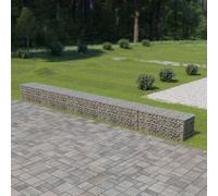 The Living Store Mur en gabions avec couverture Acier galvanisé 600×50×50 cm