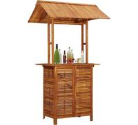The Living Store Outdoor Table de bar avec toit 113x106x217 cm Acacia massif