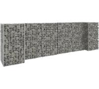The Living Store Panier à plantes en gabion en forme de H fil d'acier 260x40x80 cm