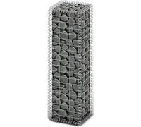 The Living Store Panier en pierre Gabion avec couvercles Fil de fer galvanisé 100×30×30 cm