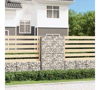 The Living Store Panier en pierre Gabion avec couvercles Fil galvanisé 150×100×30 cm