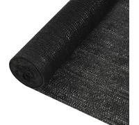 The Living Store Panneau de clôture noir 1x50 m HDPE 195 g/m
