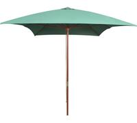 The Living Store Parasol 200x300 cm manche en bois vert