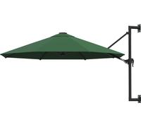 The Living Store Parasol mural avec mât métallique 300 cm Vert