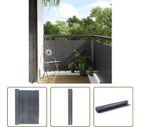 The Living Store Pare-vue balcon Anthracite 400x90 cm Poly rotin