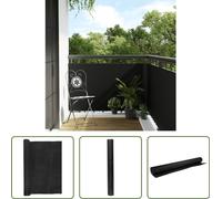 The Living Store Pare-vue balcon Noir 300x90 cm Poly rotin