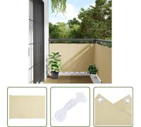 The Living Store Pare-vue de jardin Crème 600x90 cm PVC