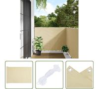 The Living Store Pare-vue de jardin Crème 800x120 cm PVC