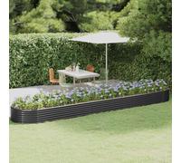 The Living Store Parterre surélevé Acier revêtu par poudre 507x100x36 cm Anthracite