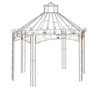 The Living Store Pavillon de jardin brun antique 400x258x378 cm fer