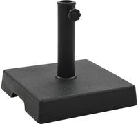 The Living Store Pied de parasol carré 8 kg Noir Résine poly