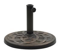 The Living Store - Pied de parasol rond, 11 kg, bronze, poly-résine