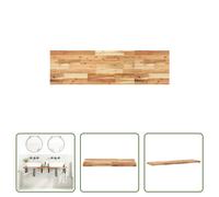 The Living Store Plan de toilette huilé 120x40x4 cm bois massif acacia