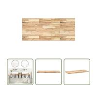 The Living Store Plan de toilette non traité 120x60x4 cm bois massif acacia