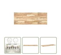 The Living Store Plan de toilette non traité 140x50x2 cm bois massif acacia