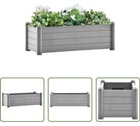The Living Store Plateau de jardin PP gris pierre 100x43x35 cm