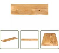 The Living Store Plateau de table avec arête d'arbre 120x40x2,5 cm bois massif mangue