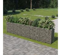 The Living Store Plateau en gabion Acier galvanisé 450×50×100 cm