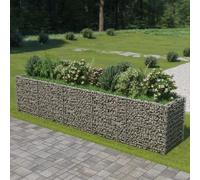 The Living Store Plateau en gabion Acier galvanisé 450×90×100 cm