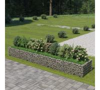 The Living Store Plateau en gabion Acier galvanisé 450×90×50 cm