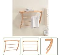 The Living Store porte-serviettes 60x25,5x49 cm bois massif noyer