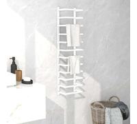 The Living Store porte-serviettes blanc 24x12x96 cm acier