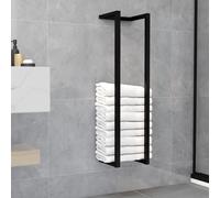 The Living Store Porte-serviettes Noir 25x20x95 cm Fer