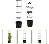 The Living Store Pot de tomates anthracite Ø39x150 cm Polypropylène