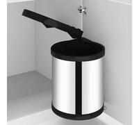 The Living Store Poubelle de cuisine encastrable inox 12 L