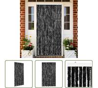 The Living Store Rideau moustiquaire Anthracite 120x220 cm Chenille