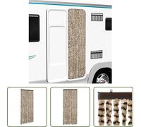 The Living Store Rideau moustiquaire Beige et brun 56x185 cm Chenille