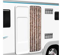 The Living Store Rideau moustiquaire Beige et brun clair 56x185 cm Chenille