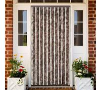 The Living Store Rideau moustiquaire Beige et brun clair 56x200 cm Chenille