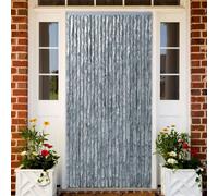 The Living Store Rideau moustiquaire blanc et gris 90x220 cm chenille