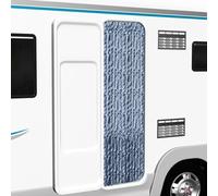 The Living Store Rideau moustiquaire bleu et blanc 90x200 cm chenille