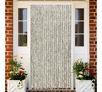 The Living Store Rideau moustiquaire gris clair et gris foncé 56x185 cm chenille