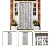 The Living Store Rideau moustiquaire Marron et Beige 90x200 cm Chenille