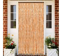 The Living Store Rideau moustiquaire ocre et blanc 100x220 cm chenille