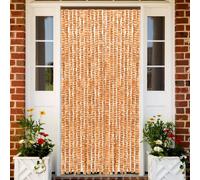 The Living Store Rideau moustiquaire ocre et blanc 90x220 cm chenille