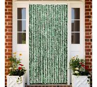 The Living Store Rideau moustiquaire vert et blanc 90x220 cm chenille