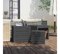 The Living Store Set de 3 boîtes de jardin Gris Pin massif