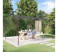 The Living Store Store Anthracite 4x3 m 180 g/m² tissu et acier