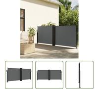 The Living Store Store latéral extensible Anthracite 100x600 cm