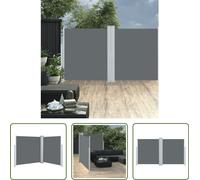 The Living Store Store latéral extensible Anthracite 140 x 600 cm