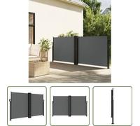 The Living Store Store latéral extensible Anthracite 140x1200 cm