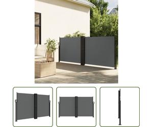 The Living Store Store latéral extensible Anthracite 140x1200 cm